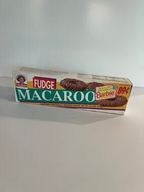 Vintage Little Debbie Promotional Barbie Fudge Macaroo Box 1994 JL